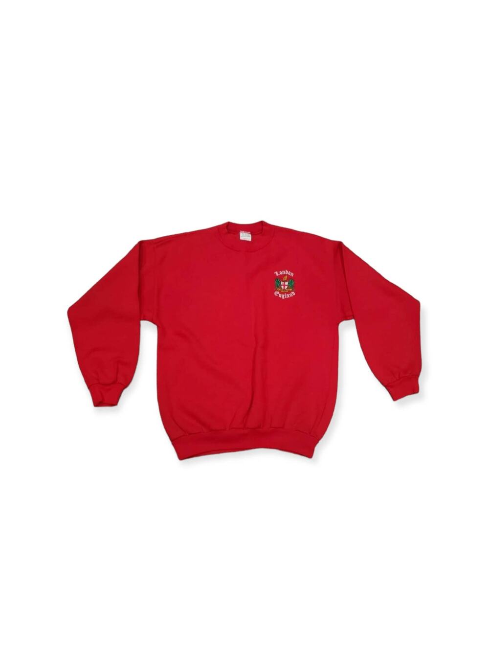 Red London England Sweater Made in UK | Size Medium